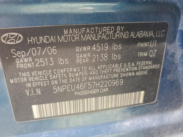 Photo 10 from auction – 2007 HYUNDAI SONATA SE with VIN 5NPEU46F57H220969