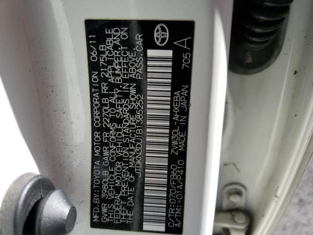 Photo 10 from auction – 2011 TOYOTA PRIUS with VIN JTDKN3DU1B1385252
