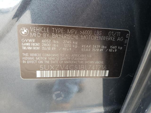 Photo 10 from auction – 2011 BMW X5 XDRIVE3 with VIN 5UXZV4C51BL741216