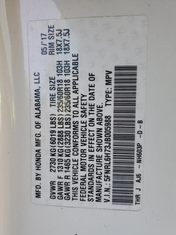 Photo 10 from auction – 2018 HONDA ODYSSEY EX with VIN 5FNRL6H73JB005988