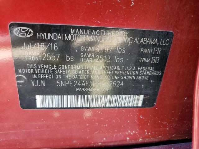 Photo 10 from auction – 2017 HYUNDAI SONATA SE with VIN 5NPE24AF5HH472624