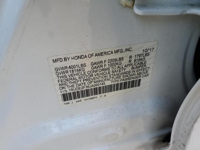 Photo 10 from auction – 2018 ACURA ILX BASE W with VIN 19UDE2F36JA000145