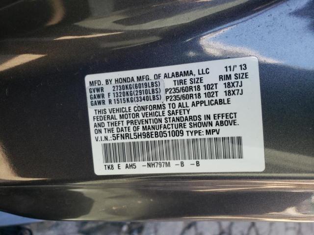 Photo 10 from auction – 2014 HONDA ODYSSEY TO with VIN 5FNRL5H98EB051009
