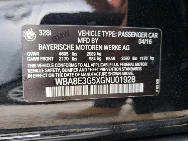 Photo 10 from auction – 2016 BMW 328 XI SUL with VIN WBA8E3G5XGNU01928