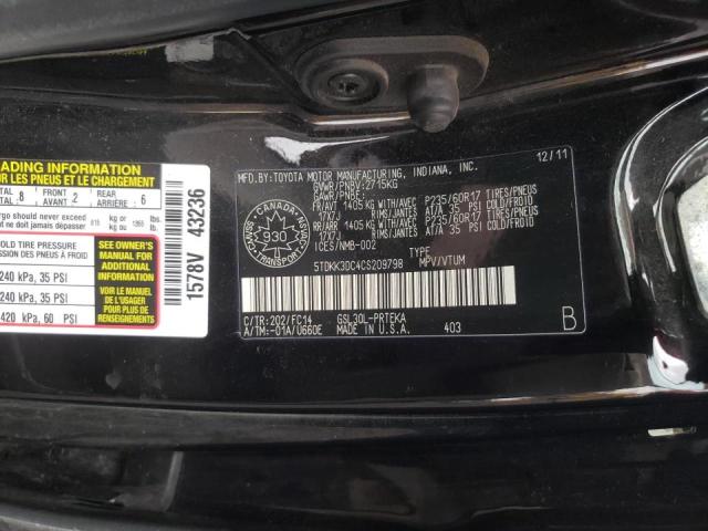 Photo 10 from auction – 2012 TOYOTA SIENNA LE with VIN 5TDKK3DC4CS209798