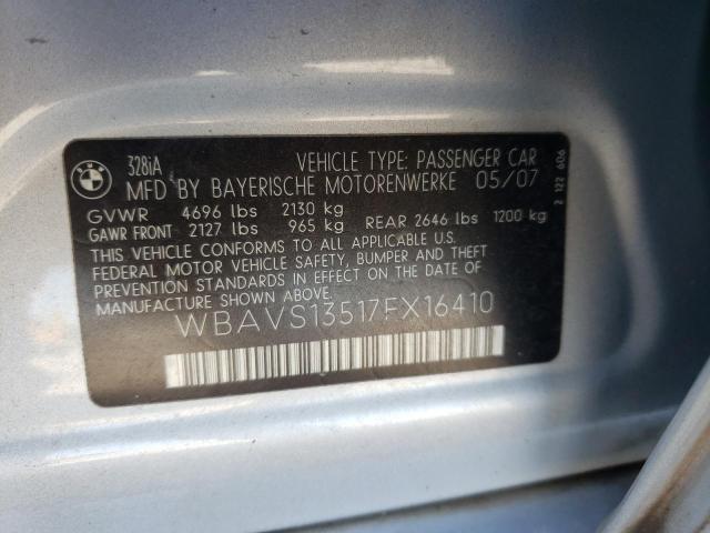 Photo 10 from auction – 2007 BMW 328 IT with VIN WBAVS13517FX16410