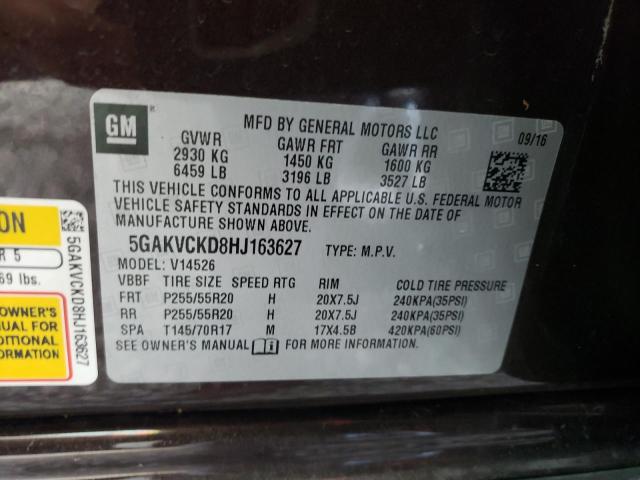 Photo 10 from auction – 2017 BUICK ENCLAVE with VIN 5GAKVCKD8HJ163627