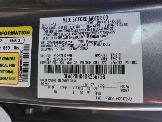Photo 10 from auction – 2013 FORD FUSION SE with VIN 3FA6P0HR4DR256758