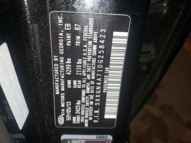 Photo 10 from auction – 2013 KIA OPTIMA EX with VIN 5XXGN4A71DG258423