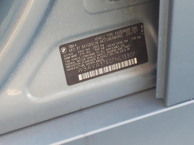 Photo 10 from auction – 2007 BMW 328 I with VIN WBAVA37507NL13307