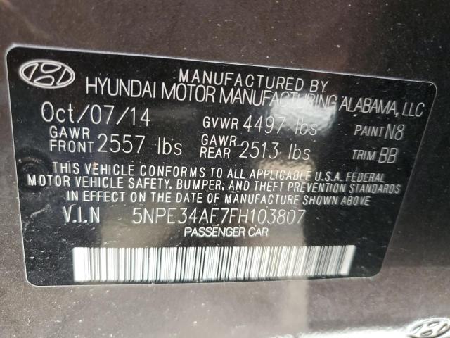 Photo 10 from auction – 2015 HYUNDAI SONATA SPO with VIN 5NPE34AF7FH103807