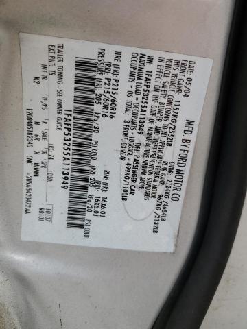 Photo 10 from auction – 2005 FORD TAURUS SE with VIN 1FAFP53255A113949