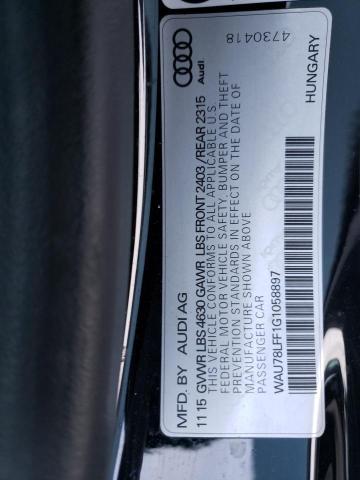 Photo 10 from auction – 2016 AUDI A3 PREMIUM with VIN WAU78LFF1G1058897