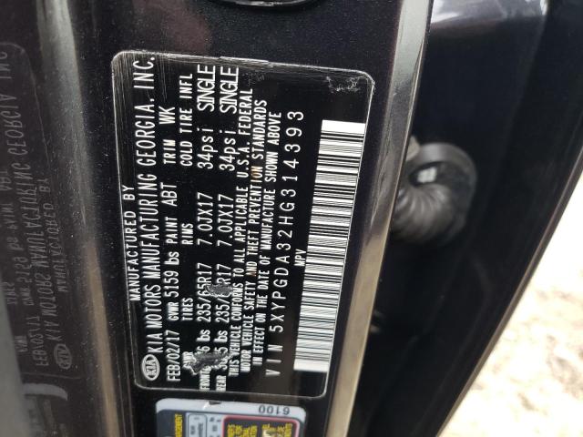 Photo 10 from auction – 2017 KIA SORENTO LX with VIN 5XYPGDA32HG314393