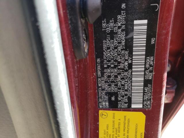 Photo 10 from auction – 2009 TOYOTA HIGHLANDER with VIN JTEES42A092125946