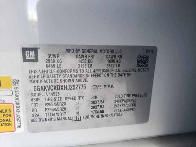 Фото 10 с аукциона – 2017 BUICK ENCLAVE с VIN 5GAKVCKDXHJ252776
