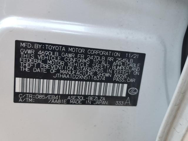 Photo 10 from auction – 2022 LEXUS IS 300 with VIN JTHAA1D2XN5118374