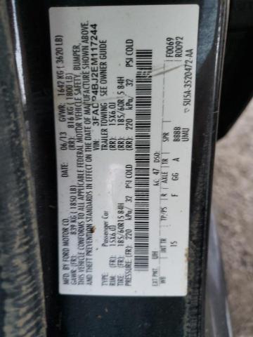 Photo 10 from auction – 2014 FORD FIESTA SE with VIN 3FADP4BJ2EM117244