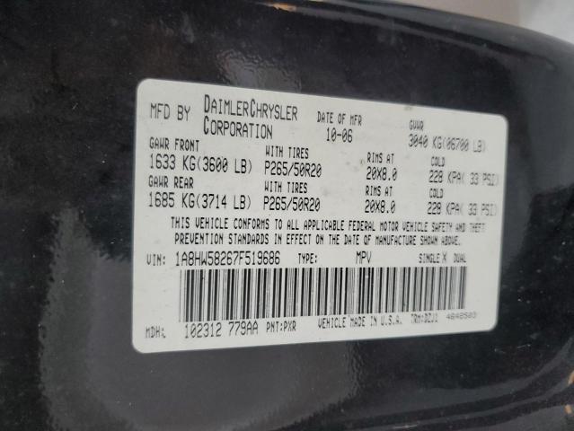 Photo 10 from auction – 2007 CHRYSLER ASPEN LIMI with VIN 1A8HW58267F519686