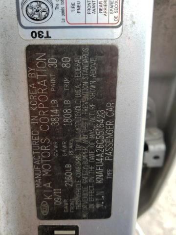 Photo 10 from auction – 2012 KIA FORTE EX with VIN KNAFU4A26C5516423