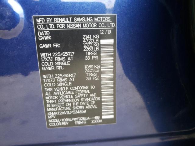 Photo 10 from auction – 2020 NISSAN ROGUE S with VIN KNMAT2MV3LP534859