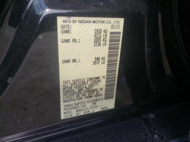 Photo 10 from auction – 2015 NISSAN ALTIMA 2.5 with VIN 1N4AL3AP2FC450805