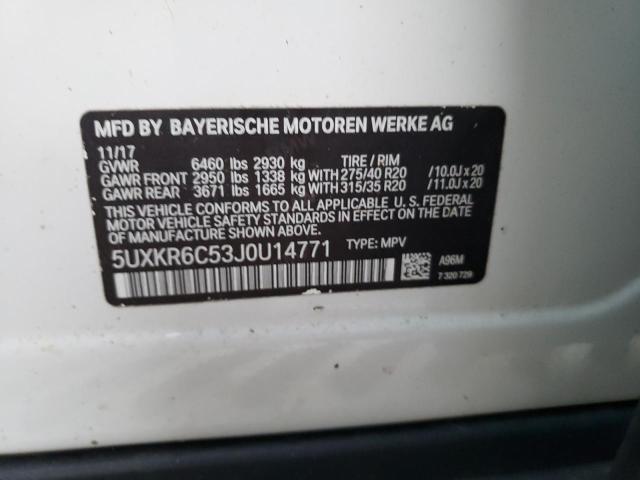 Photo 10 from auction – 2018 BMW IX XDRIVE5 with VIN 5UXKR6C53J0U14771