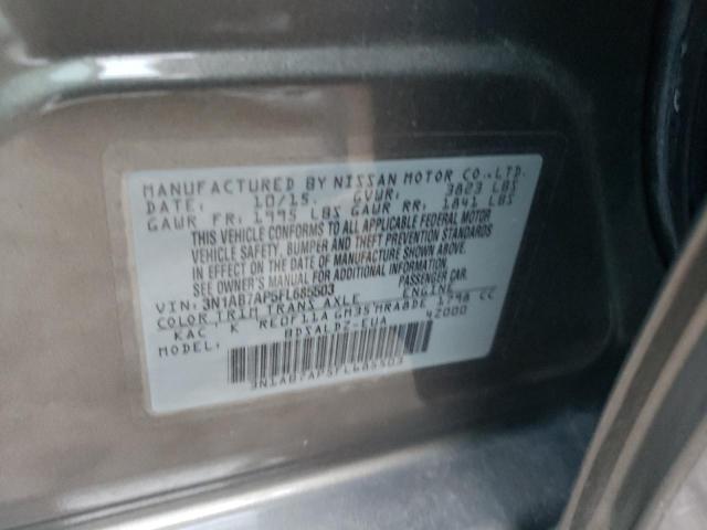 Photo 10 from auction – 2015 NISSAN SENTRA S with VIN 3N1AB7AP5FL685503