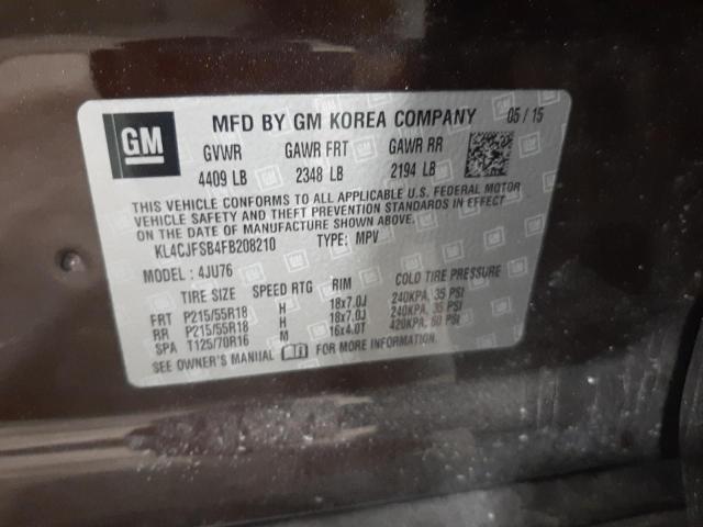 Photo 10 from auction – 2015 BUICK ENCORE CON with VIN KL4CJFSB4FB208210