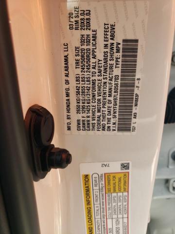 Photo 10 from auction – 2020 HONDA PILOT TOUR with VIN 5FNYF6H97LB058703