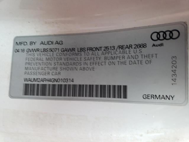 Foto 10 de la subasta – 2016 AUDI A5 PREMIUM con VIN WAUM2AFH4GN010314