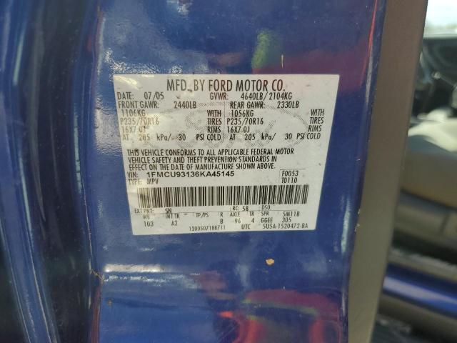 Photo 10 from auction – 2006 FORD ESCAPE XLT with VIN 1FMCU93136KA45145
