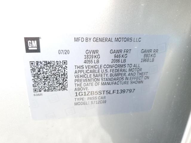 Photo 10 from auction – 2020 CHEVROLET MALIBU LS with VIN 1G1ZB5ST5LF139797