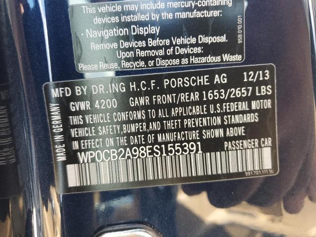 Photo 10 from auction – 2014 PORSCHE 911 CARRER with VIN WP0CB2A98ES155391