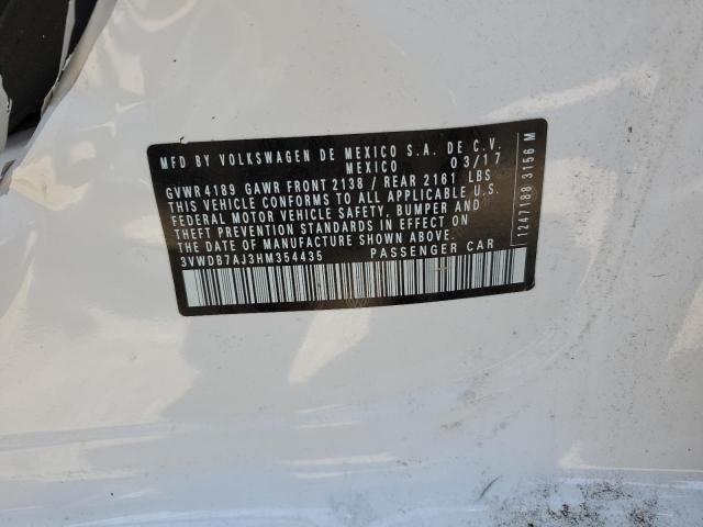 Photo 10 from auction – 2017 VOLKSWAGEN JETTA SE with VIN 3VWDB7AJ3HM354435