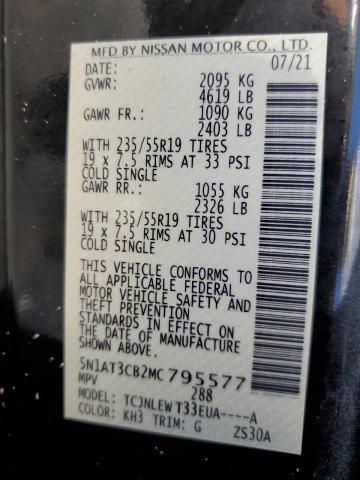 Photo 10 from auction – 2021 NISSAN ROGUE SL with VIN 5N1AT3CB2MC795577