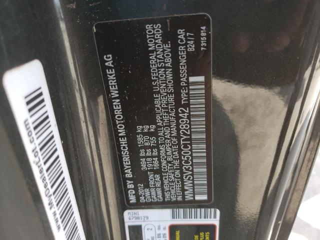 Photo 10 from auction – 2012 MINI COOPER S with VIN WMWSV3C50CTY28942