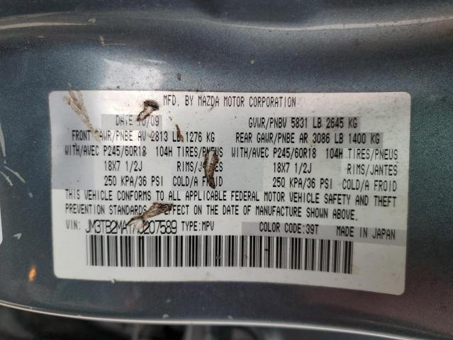 Photo 10 from auction – 2010 MAZDA CX-9 with VIN JM3TB2MA1A0207589