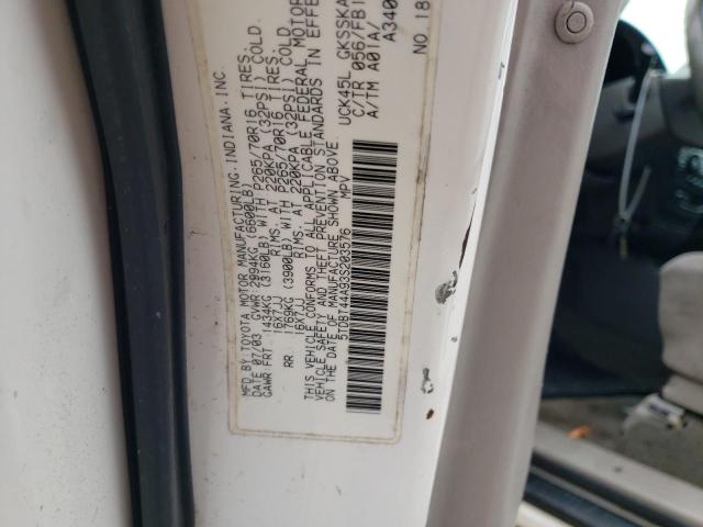 Zdjęcie 10 z aukcji – 2003 TOYOTA SEQUOIA SR z VIN 5TDBT44A93S203576