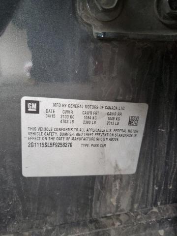 Photo 10 from auction – 2015 CHEVROLET IMPALA LT with VIN 2G1115SL5F9258270