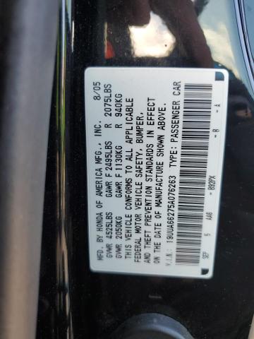 Photo 10 from auction – 2005 ACURA TL with VIN 19UUA66275A076263