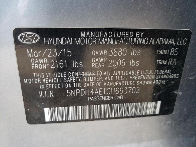 Photo 10 from auction – 2016 HYUNDAI ELANTRA SE with VIN 5NPDH4AE1GH663702