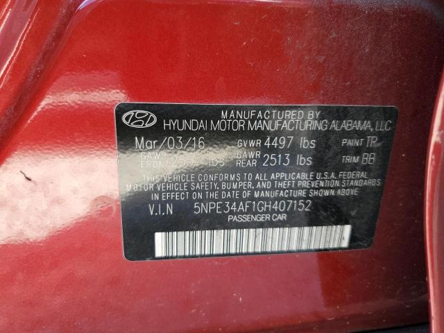 Photo 10 from auction – 2016 HYUNDAI SONATA SPO with VIN 5NPE34AF1GH407152