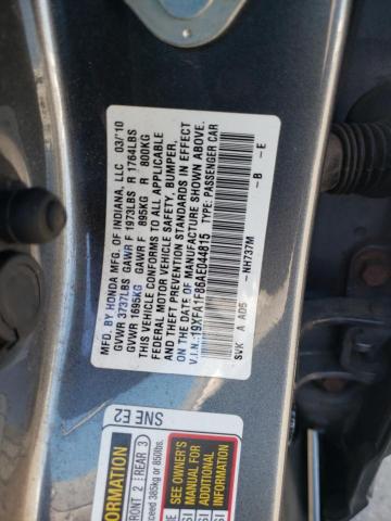 Photo 10 from auction – 2010 HONDA CIVIC EX with VIN 19XFA1F86AE044815