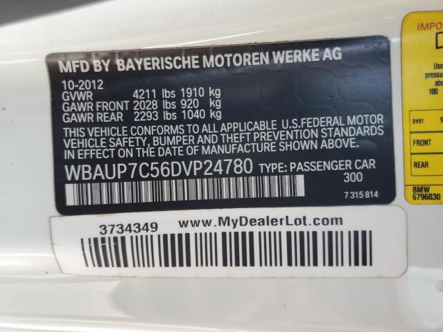 Photo 10 from auction – 2013 BMW 128 I with VIN WBAUP7C56DVP24780