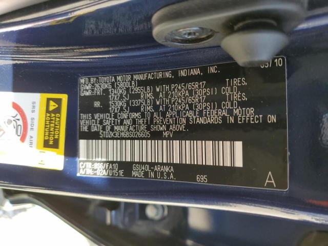 Photo 10 from auction – 2011 TOYOTA HIGHLANDER with VIN 5TDZK3EH6BS026605