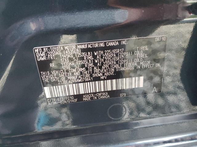 Photo 10 from auction – 2010 TOYOTA RAV4 with VIN 2T3BF4DV8AW079841