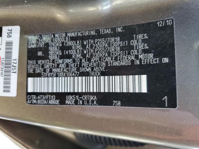Photo 10 from auction – 2011 TOYOTA TUNDRA DOU with VIN 5TFRY5F1XBX106477