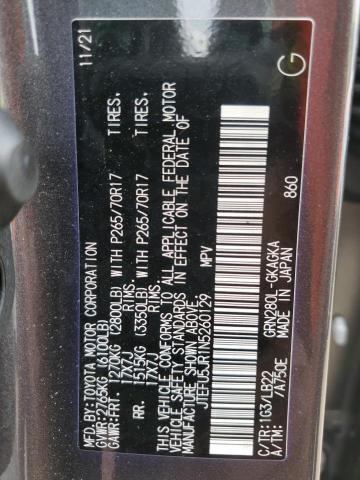 Photo 10 from auction – 2022 TOYOTA 4RUNNER SR with VIN JTEFU5JR1N5260129