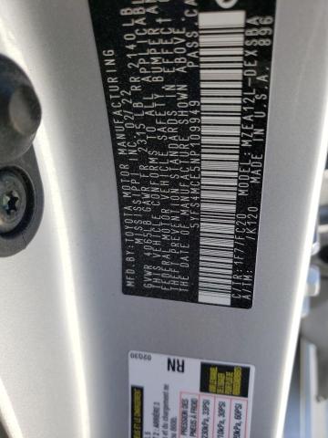 Photo 10 from auction – 2022 TOYOTA COROLLA SE with VIN 5YFS4MCE5NP109949
